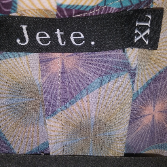 Jete chiffon printed cascading vest Sz XL - Picture 4 of 5